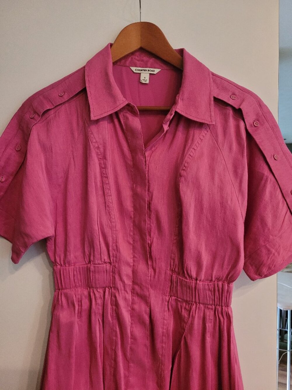 Country road linen silk dress sz 8 excellent